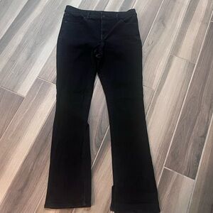 Express straight legged black jeans with slit